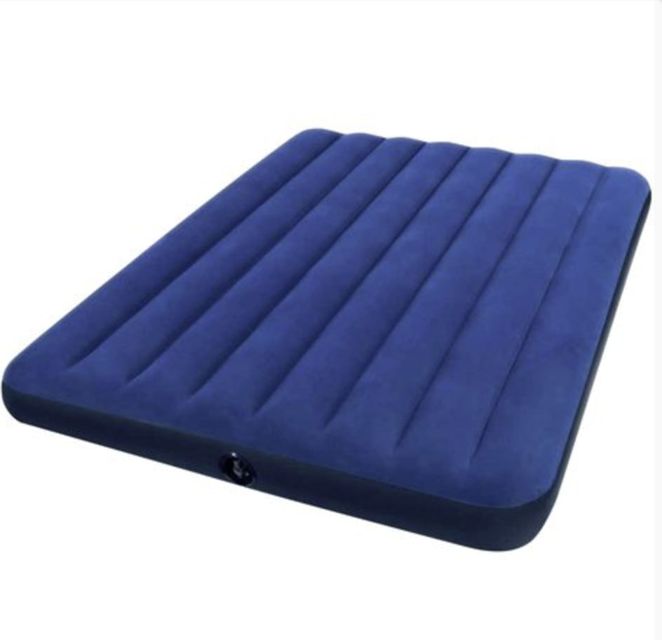 Colchón inflable Intex, 2 plazas, camping, viaje, descanso, fibra tech