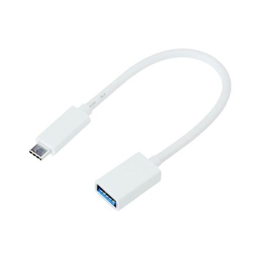 Cable OTG USB a Tipo C para celulares, pack x12, blanco