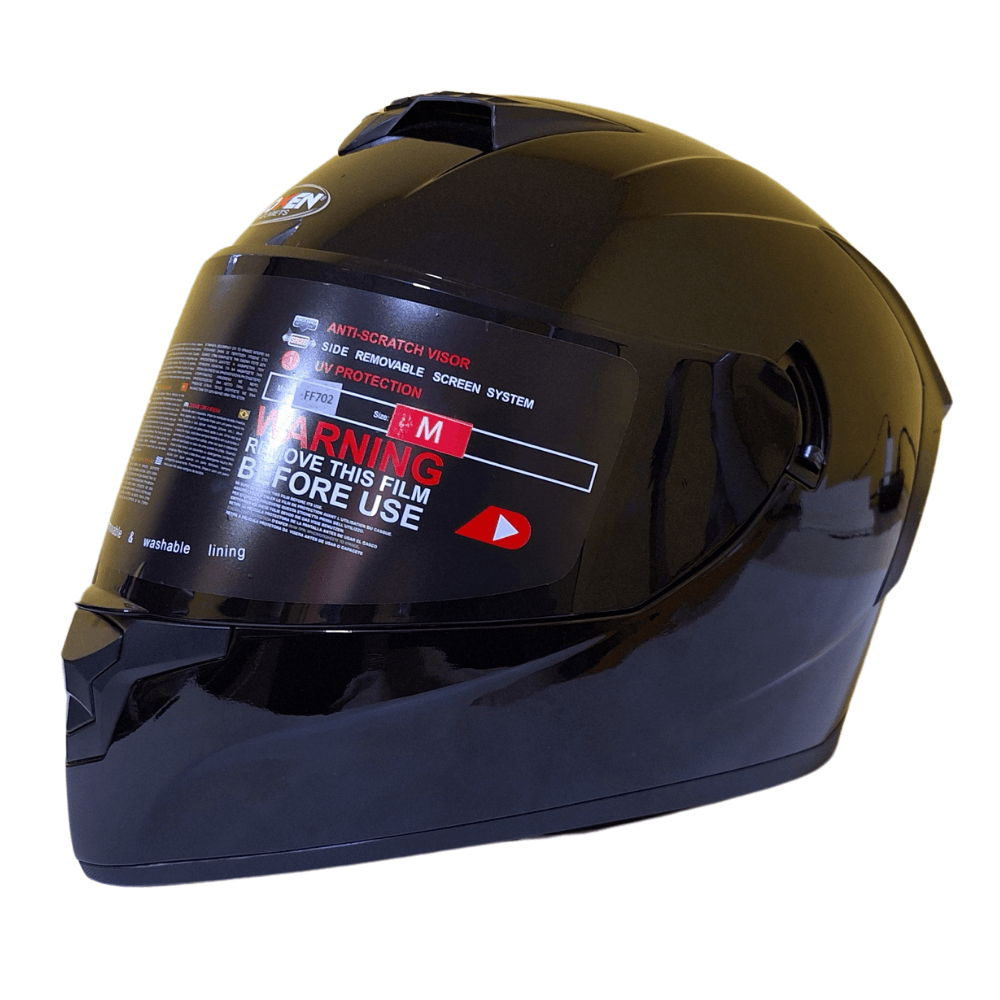 Imagen 2 del producto Casco Hoken FF702 modular, doble visor, casco para moto, talla M, negro
