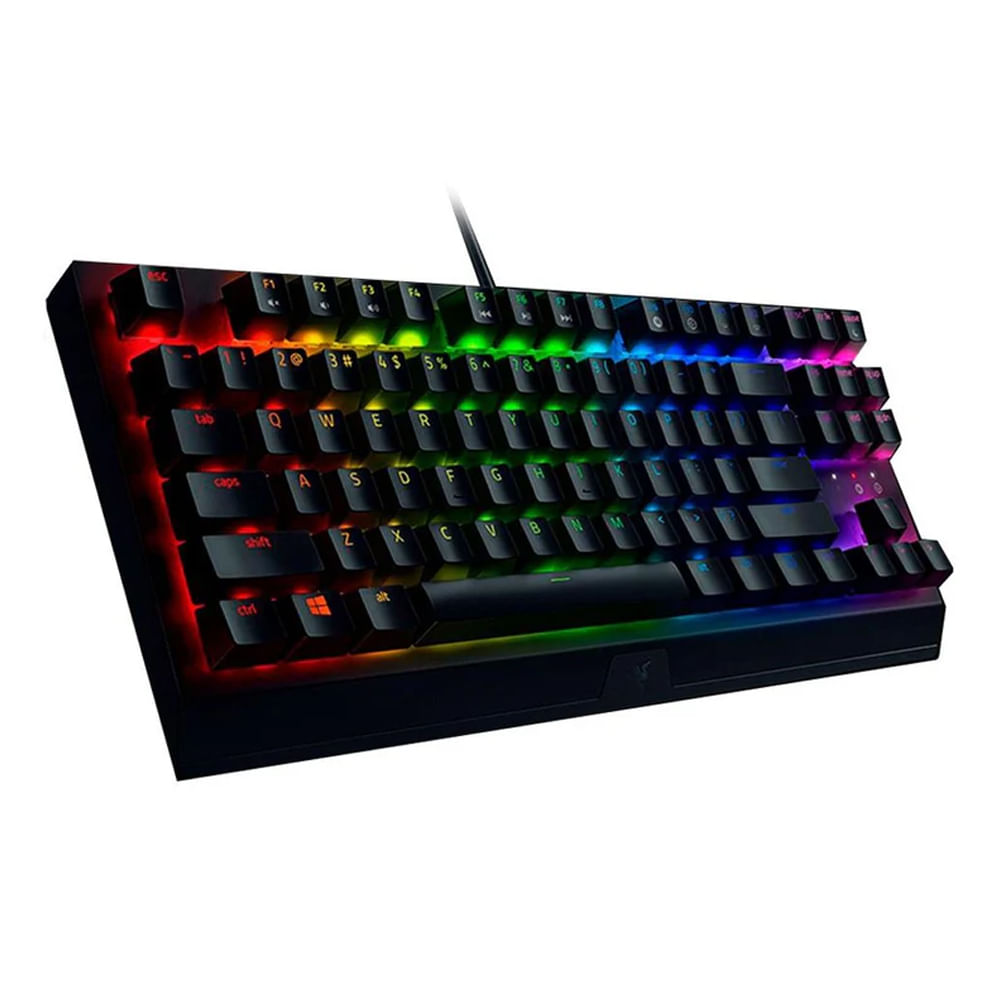 Imagen 2 del producto Teclado gamer alámbrico Razer Blackwidow V3 TKL, conexión USB, mecánico, idioma español, Chroma RGB, switches yellow