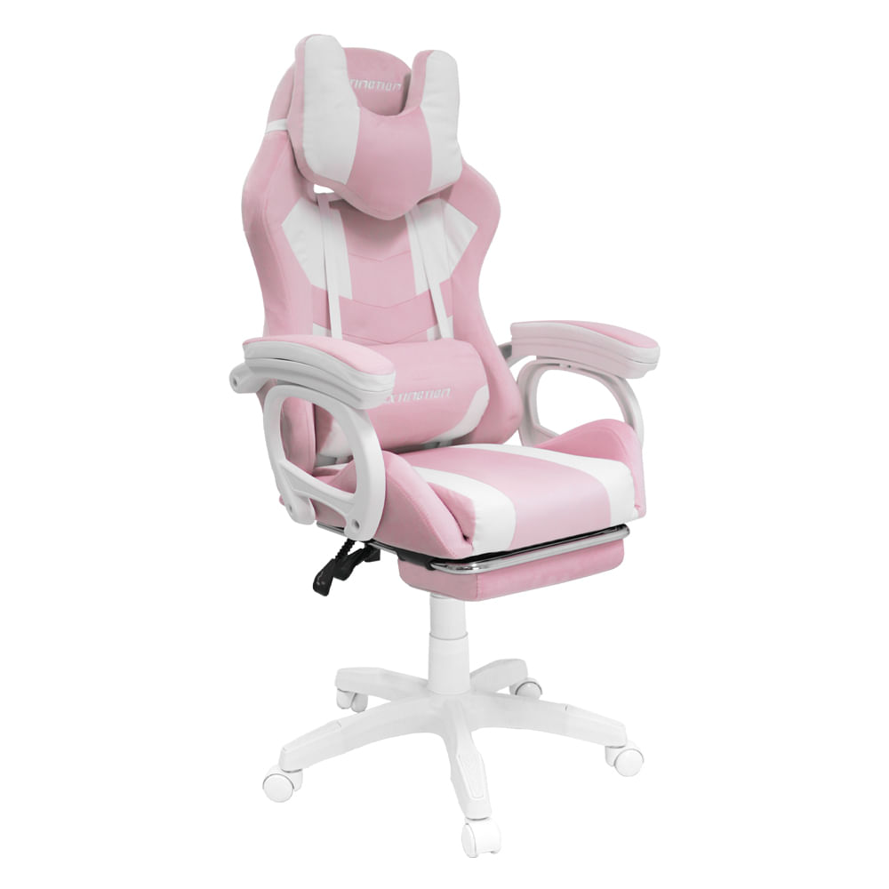 Imagen 2 del producto Silla Gamer Extingtion Sapp, ergonómica con reposapiés, estilo premium, rosado