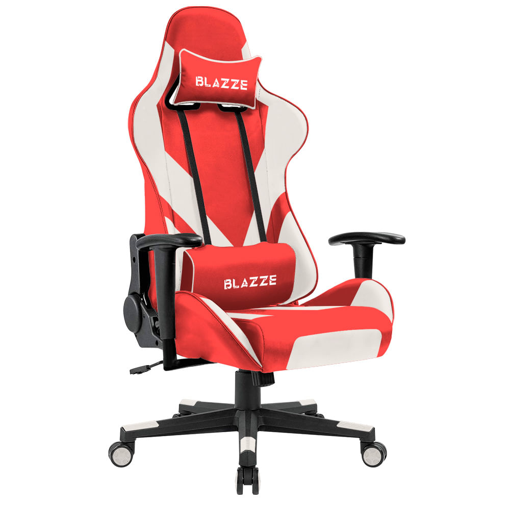 Imagen 1 del producto Silla gamer ergonómica Blazze Éxodo 180°, masajeador lumbar, reclinación, rojo