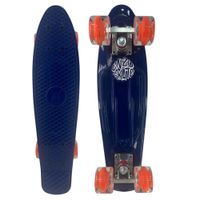 Skateboard Oxie Pro Enzo Penny, con luces LED, mochila incluida, azul