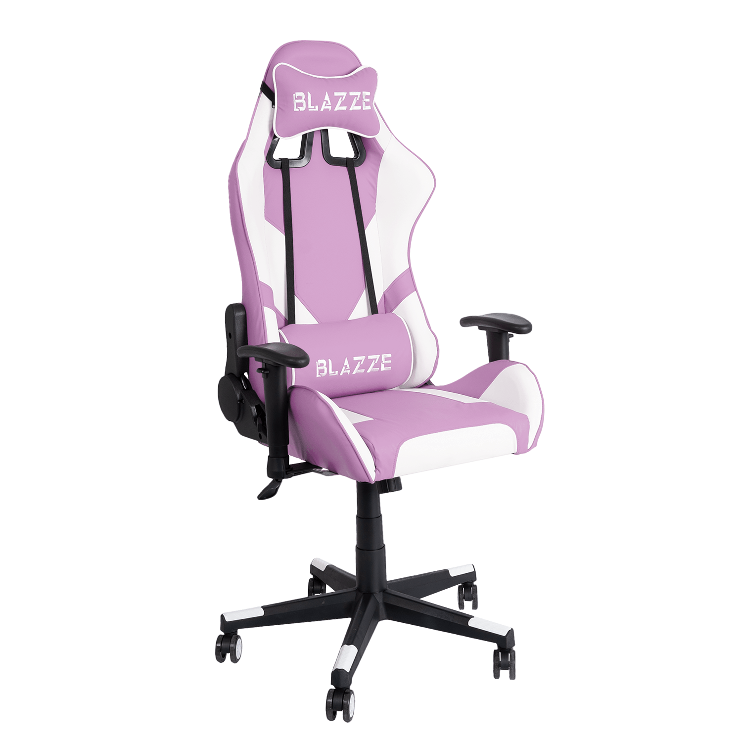 Imagen 2 del producto Silla Gamer Blazze Éxodo, reclinable 180°, con masajeador Lumbar, brazos 2D, lila