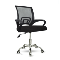 Silla de oficina Blazze Nazka, ergonómica con respaldo de malla y altura regulable, negro