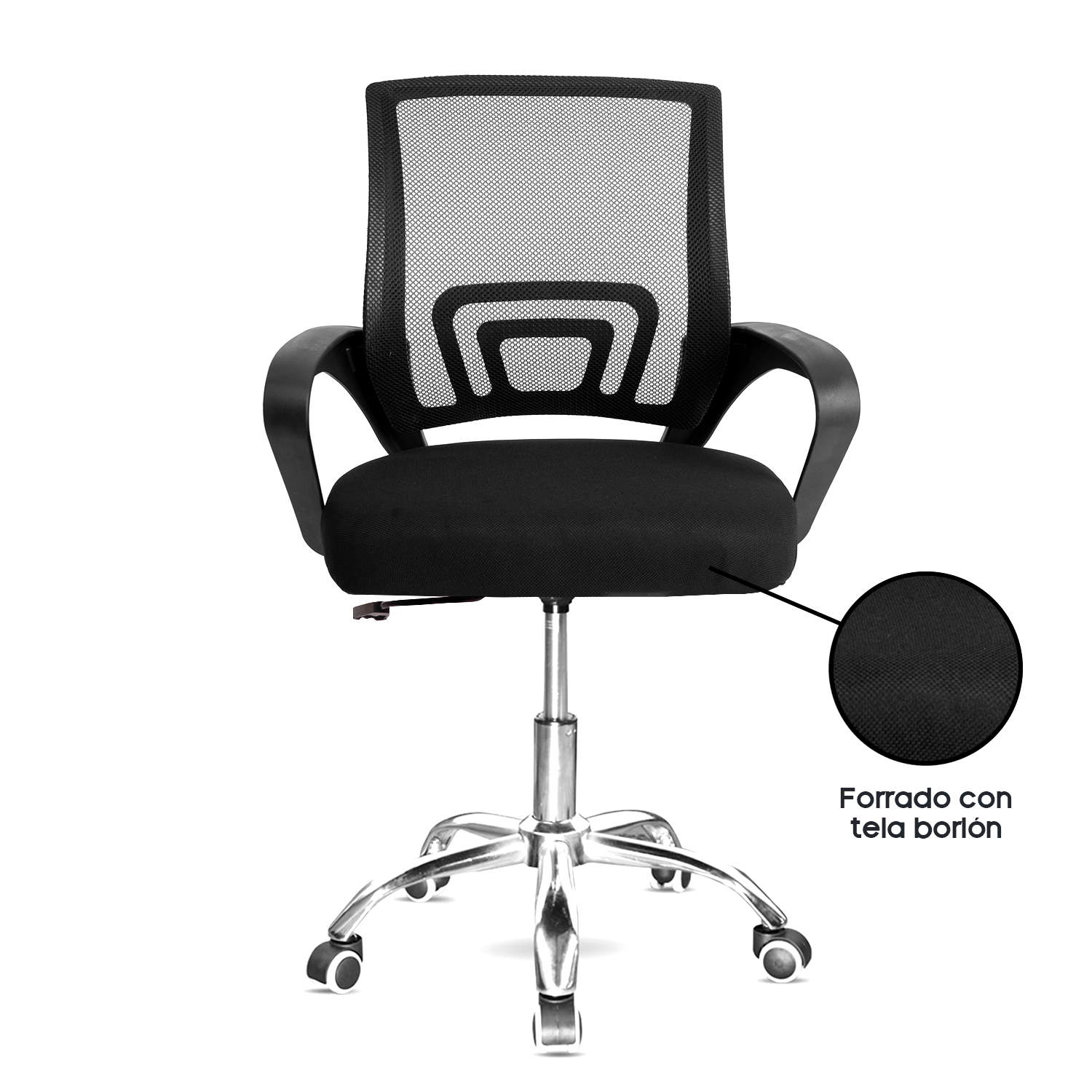 Imagen 2 del producto Silla de oficina Blazze Nazka, ergonómica con respaldo de malla y altura regulable, negro
