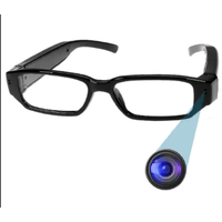 Lentes cámara espía, micrófono, inalámbrica, negro