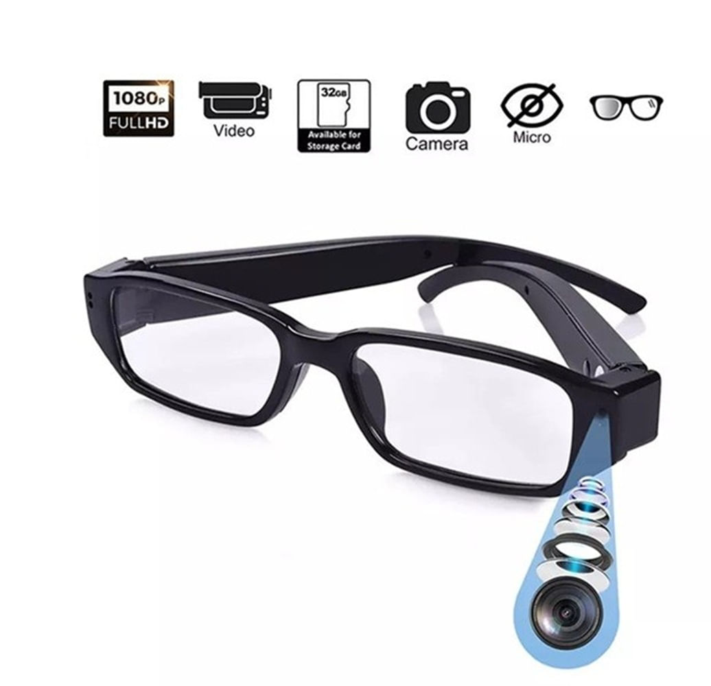 Imagen 2 del producto Lentes cámara espía, micrófono, inalámbrica, negro