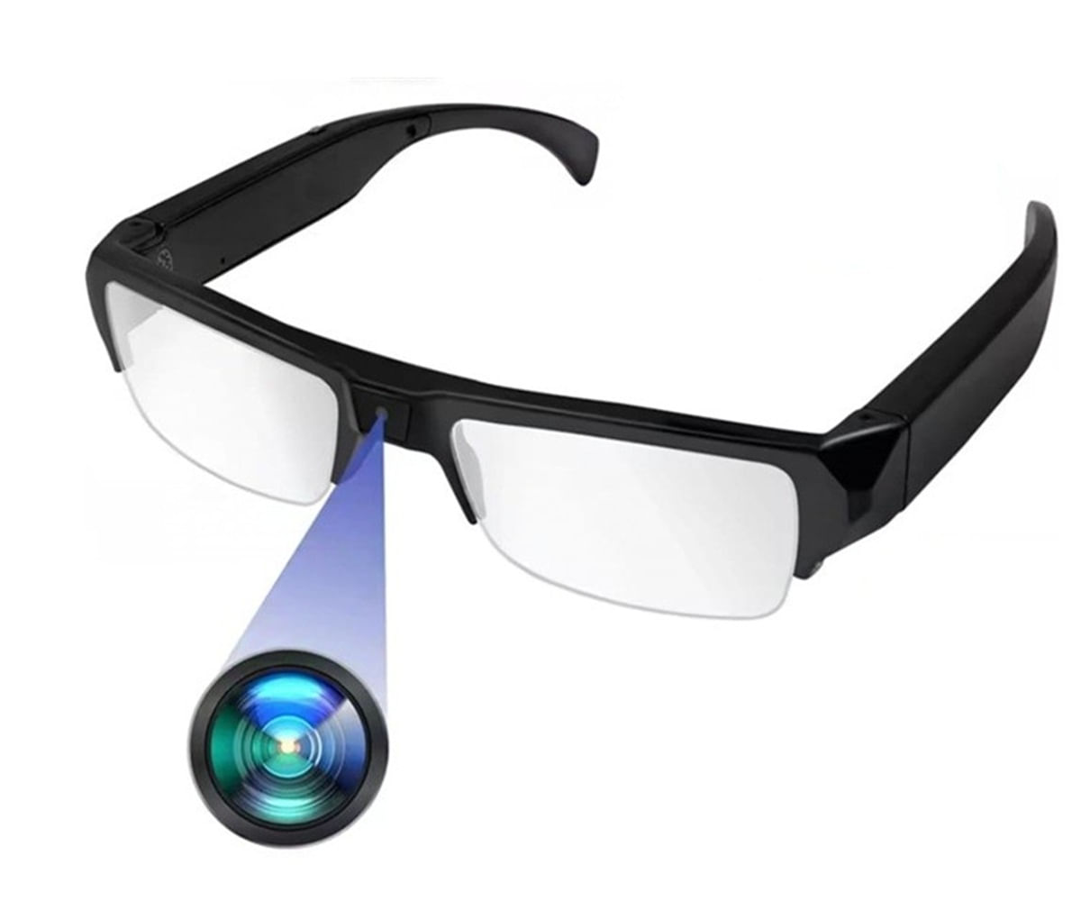 Lentes con cámara espía FHD, semi aire, inalámbrica, negro