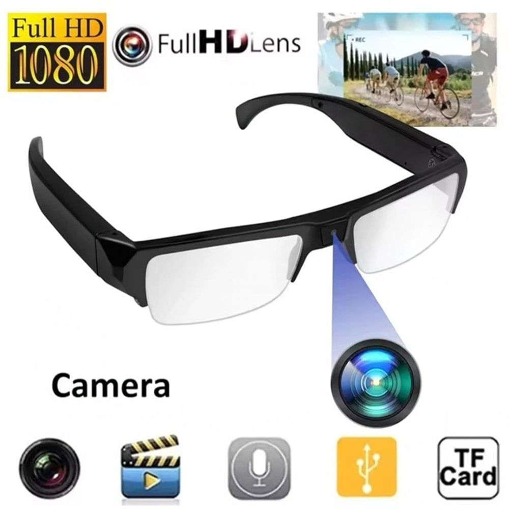 Imagen 2 del producto Lentes con cámara espía FHD, semi aire, inalámbrica, negro
