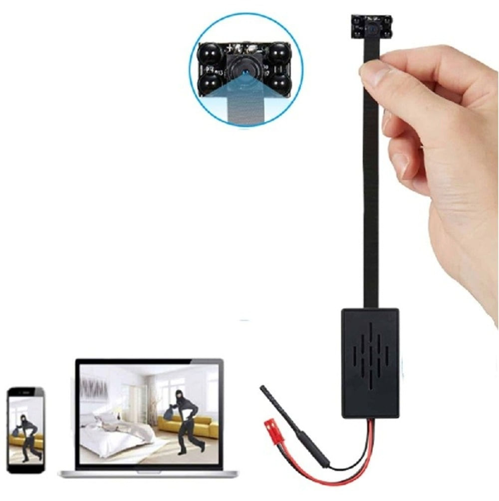 Cámara espía Full HD, visión nocturna, larga duración, negro