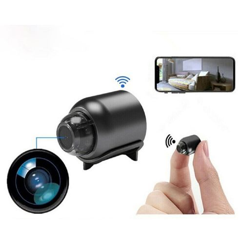Cámara espía mini pequeña FHD Wi-Fi, visión nocturna, negro