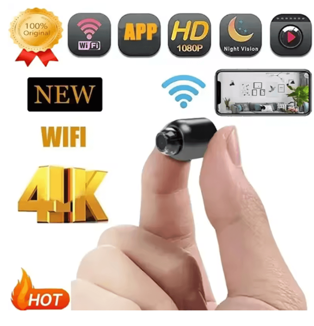 Imagen 2 del producto Cámara espía mini pequeña FHD Wi-Fi, visión nocturna, negro
