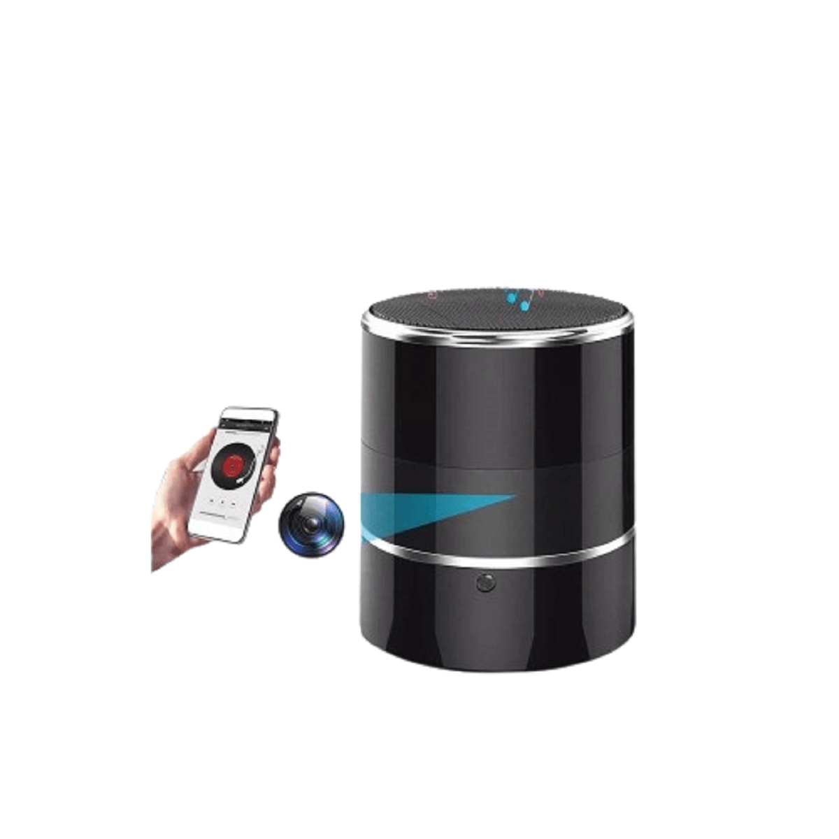 Imagen 2 del producto Cámara espía Wi-Fi, parlante altavoz, 300° giratoria, negro