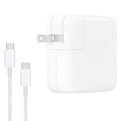 Cargador de pared 100W para macbook USB-C, carga rápida, blanco