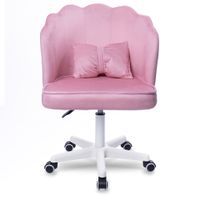 Silla giratoria de escritorio Buckingham Q1, ergonómica, ajustable, tapizado poliéster, base resistente, rosado