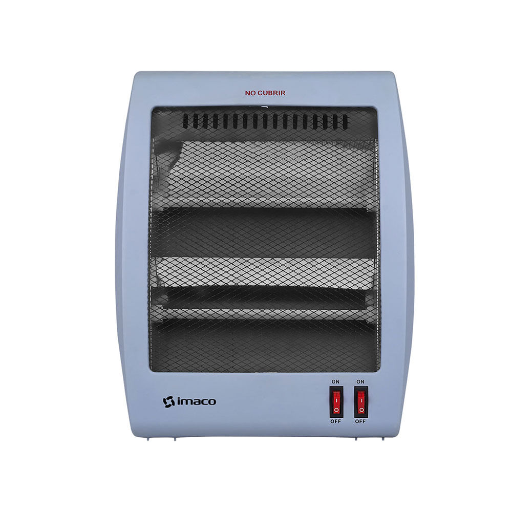 Imagen 1 del producto Estufa de cuarzo Imaco QH800, 800W, 2 niveles, 15m², seguridad antivuelco, asa portátil