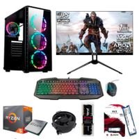 PC  Gamer  AMD Ryzen 5 5600GT + RAM 16GB + SSD M.2  500GB + FreeDos + Monitor 24"" FHD