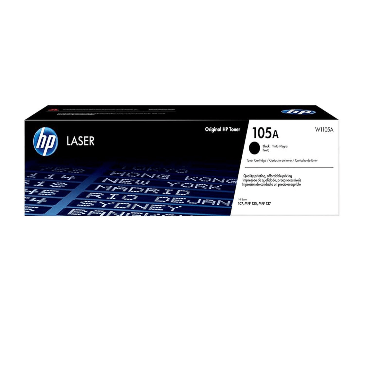 Imagen 1 del producto Tóner HP 105A - W1105A Laser MFP 107w, 135a, 137fnw, rinde 1000 páginas, negro