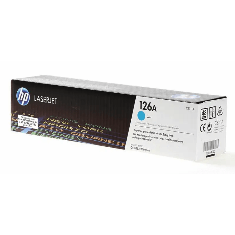Imagen 2 del producto Tóner HP CE311A 126A, rinde 1000 páginas, cyan