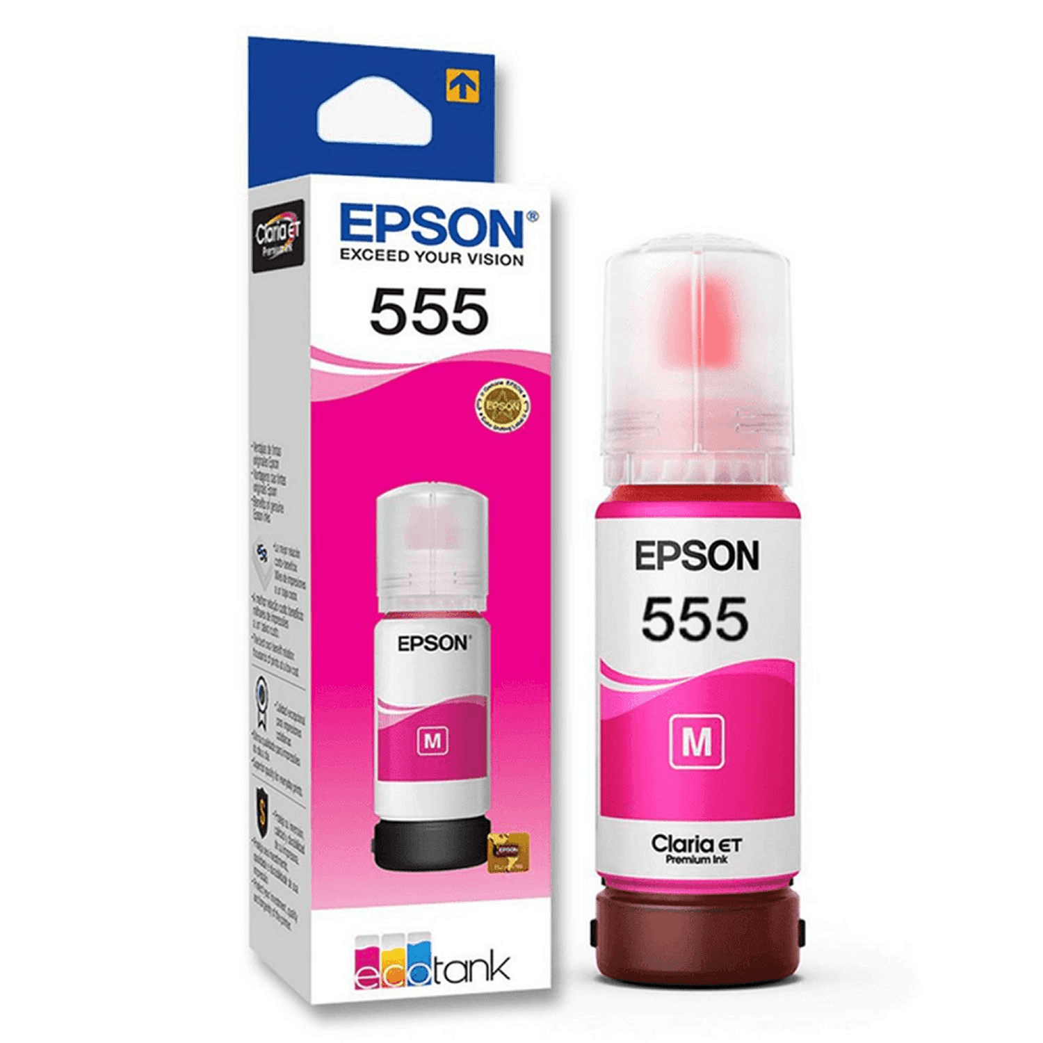 Tinta Epson T555, T555320 70ml compatible con impresoras L8160 L8180, magenta