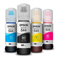 Kit 4 tintas Epson T544 65 ml, compatible con impresoras L1110, L3110, L3150, L3160, L5190