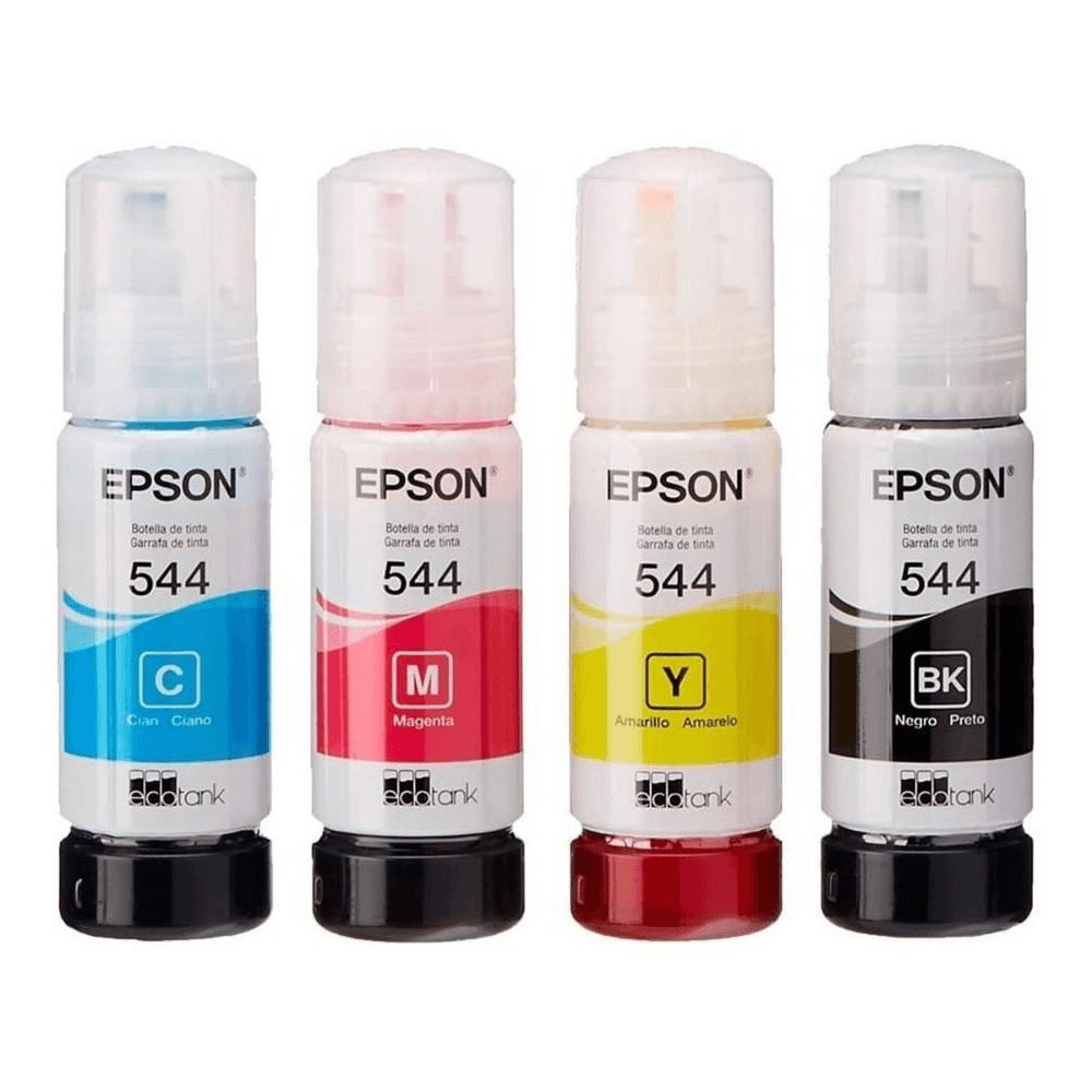 Imagen 2 del producto Kit 4 tintas Epson T544 65 ml, compatible con impresoras L1110, L3110, L3150, L3160, L5190
