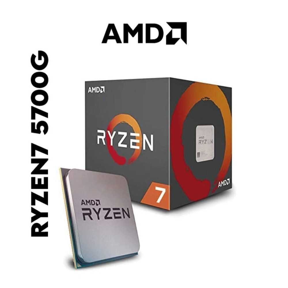 Imagen 2 del producto PC Gamer AMD Ryzen 7 5700G + RAM 32GB  + Disco SSD  WD  2TB + Case Gamer RGB Luces + FreeDos + Monitor 27” curvo