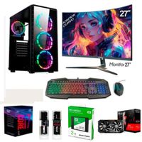 PC gamer Core i7-8TH + 32GB RAM + Disco SSD  WD  2TB + VIDEO RX 580  8GB + FreeDos + Monitor curvo 27"" FHD