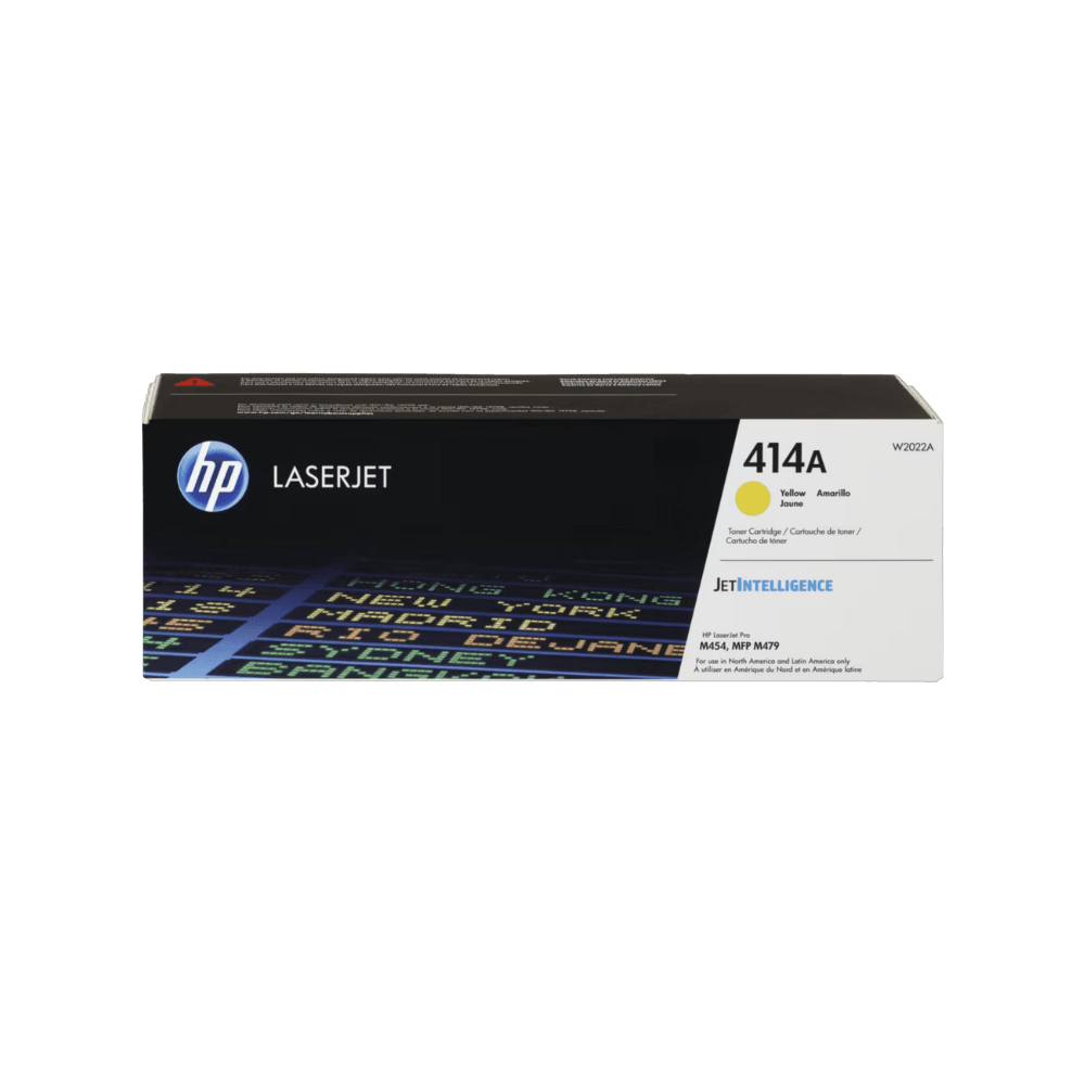 Tóner HP 414A, compatible con M454dw, M479dw, M479fdw, rinde 2100 páginas, amarillo - W2022A