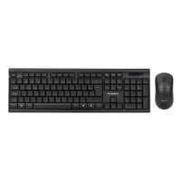 Kit inalámbrico Coolbox Teraware teclado y mouse, membrana, receptor USB, español, negro