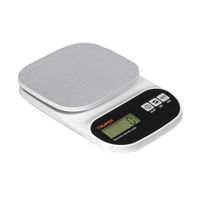 Balanza digital de cocina 5Kg Truper, BASE-5EA, plato de acero, blanco
