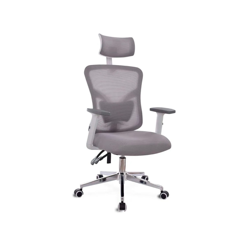 Imagen 1 del producto Silla de oficina Ofideas ergonómica Fone Ultra presidente, reclinable, gris oscuro