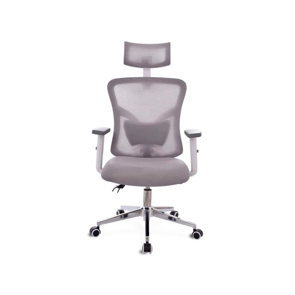 Imagen 2 del producto Silla de oficina Ofideas ergonómica Fone Ultra presidente, reclinable, gris oscuro