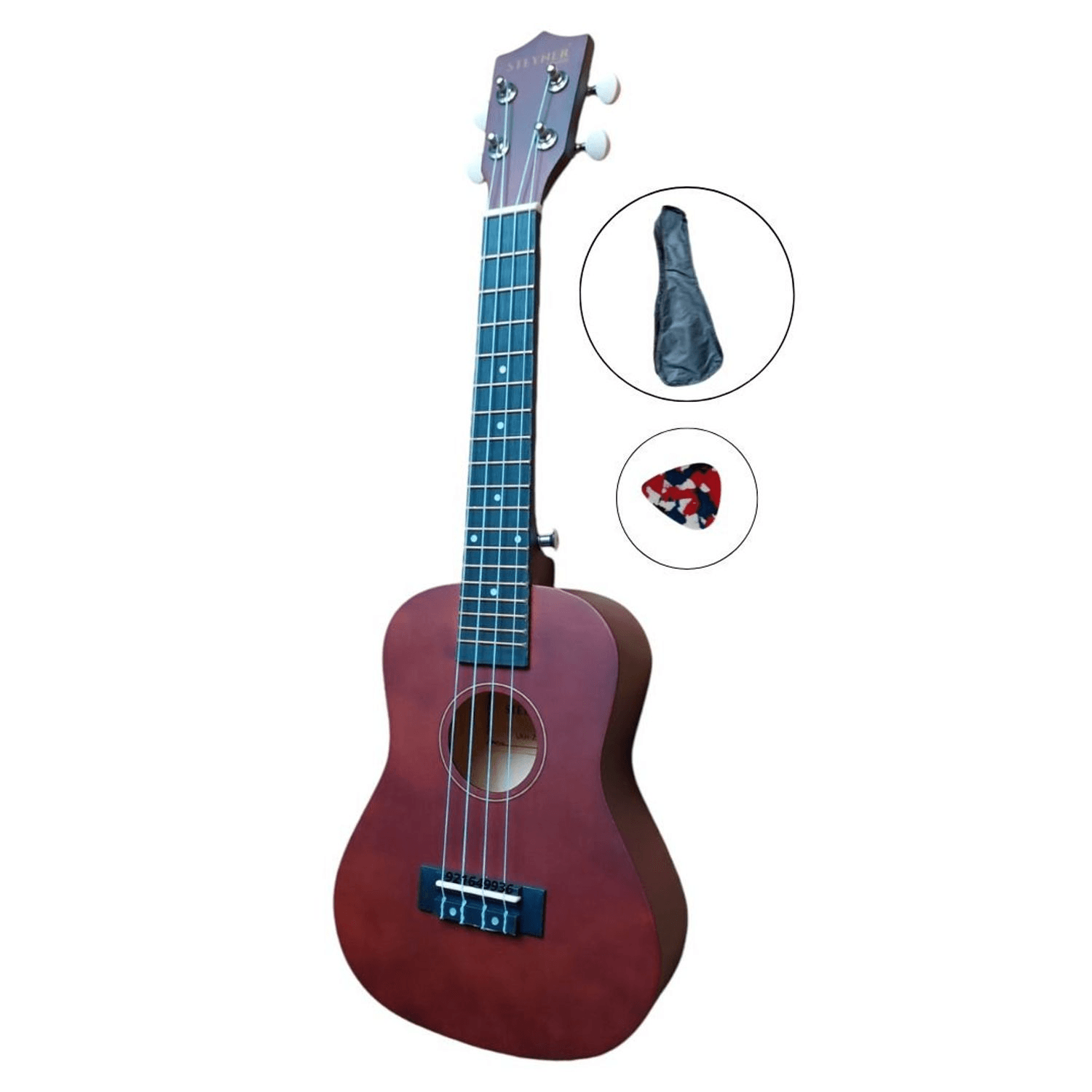 Ukelele Steyner concierto acústico 4 cuerdas, vino