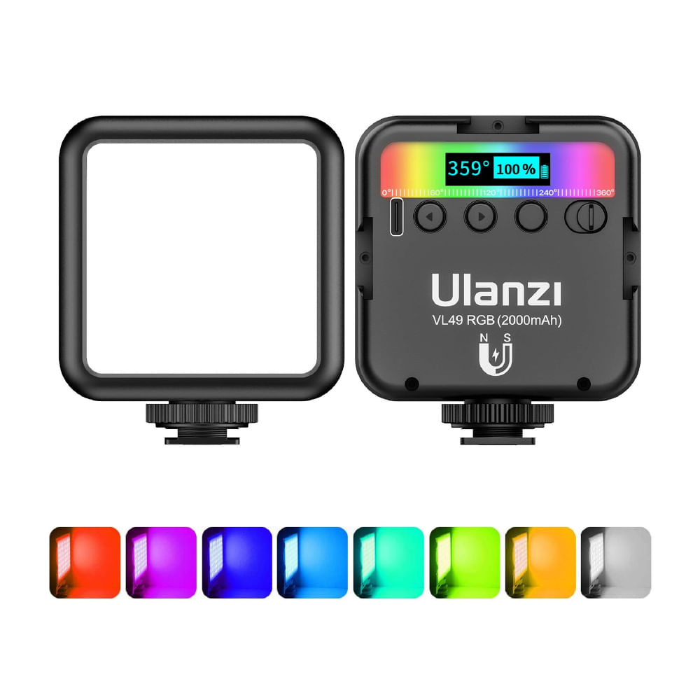 Imagen 2 del producto Luz portátil Ulanzi VL49, 6W, LED, RGB, negro