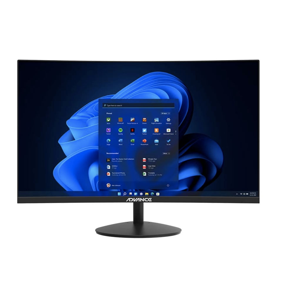 Monitor Curvo Advance ADV-2751S, 27", VA, FHD, 100Hz, 1ms, HDMI, DisplayPort