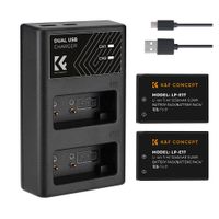 Kit cargador y baterías LP-E17 K&F Concept KF28.0014, negro