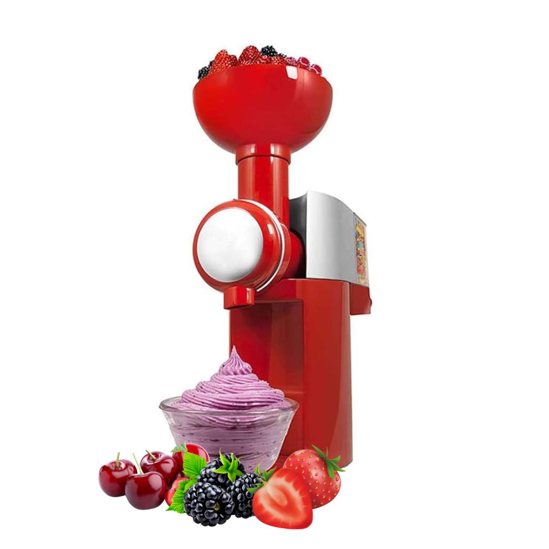 Máquina para hacer helado 200 W, capacidad 100 g, PVC, roja