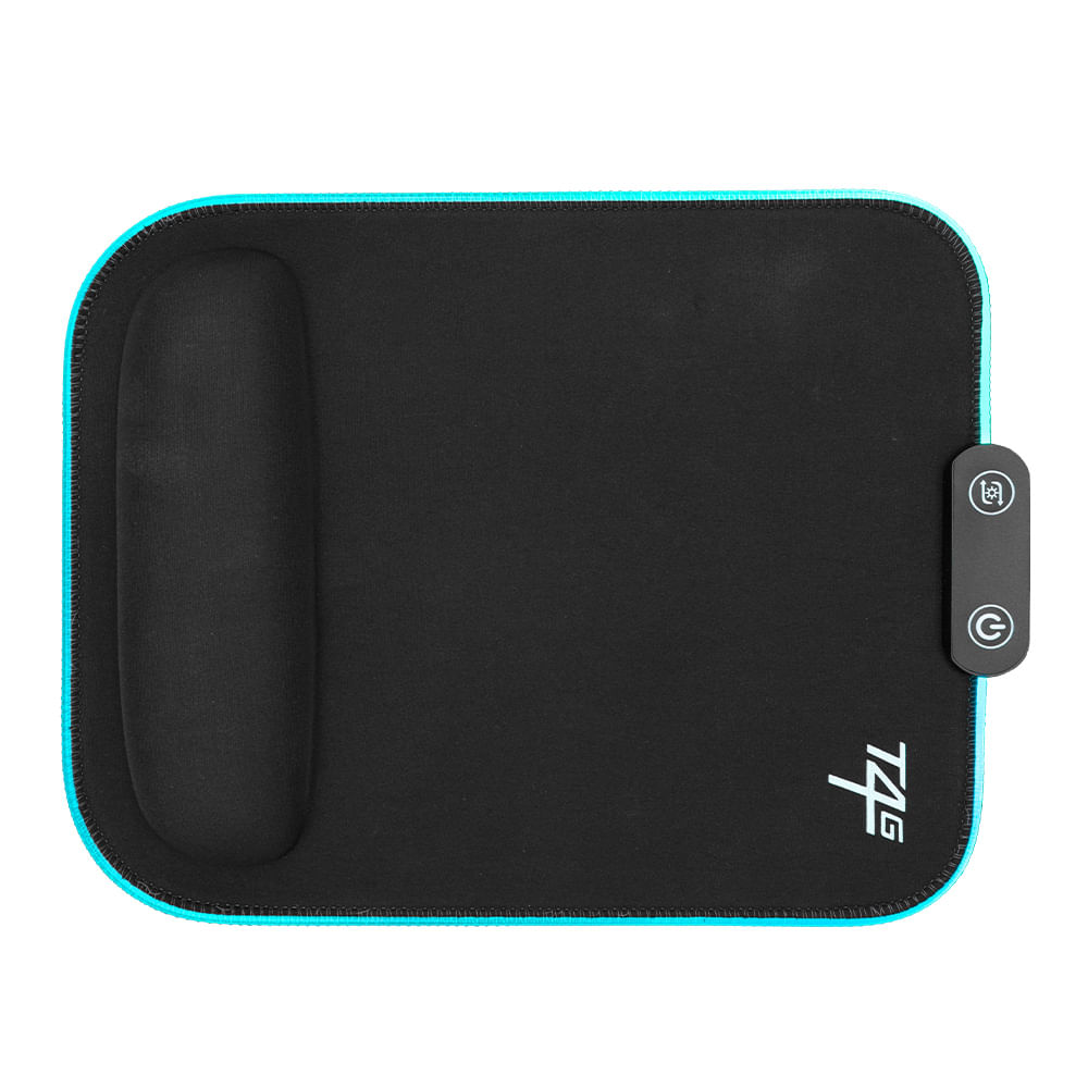 Imagen 2 del producto Mouse pad Coolbox T4G RGB con reposa muñeca, 32cm x 28cm, Nylon + Plástico, antideslizante, negro
