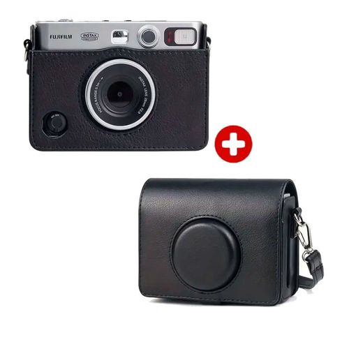 Cámara Fujifilm Instax Mini Evo + estuche, impresión instantánea y 100 combinaciones creativas, negro