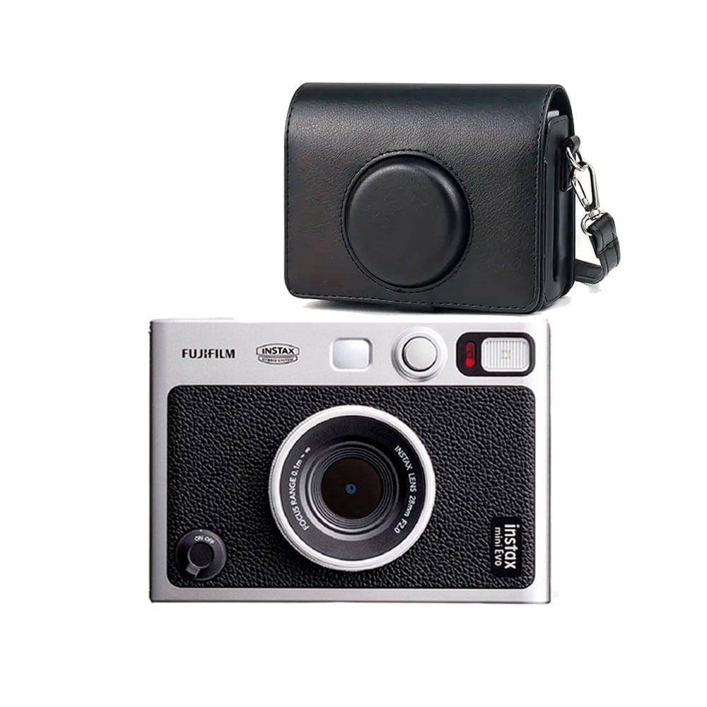 Imagen 2 del producto Cámara Fujifilm Instax Mini Evo + estuche, impresión instantánea y 100 combinaciones creativas, negro