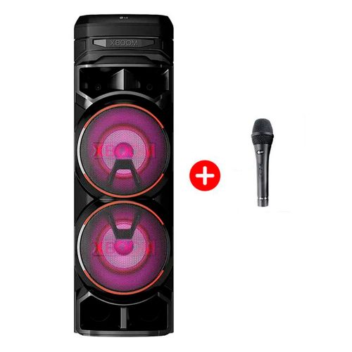 Parlante de torre LG XBOOM RNC9 1800W, bluetooth, karaoke, luces LED, negro
