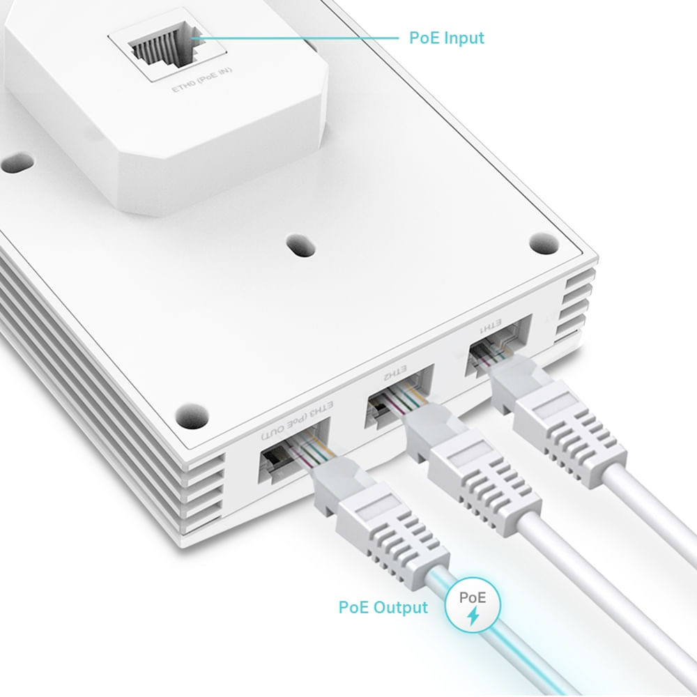 Imagen 2 del producto Access Point TP-Link EAP655-Wall AX3000, Wi-Fi 6, Omada, blanco
