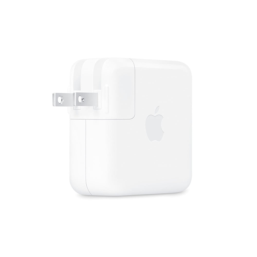 Cargador Apple USB-C 70W para MacBook, carga rápida y segura, blanco