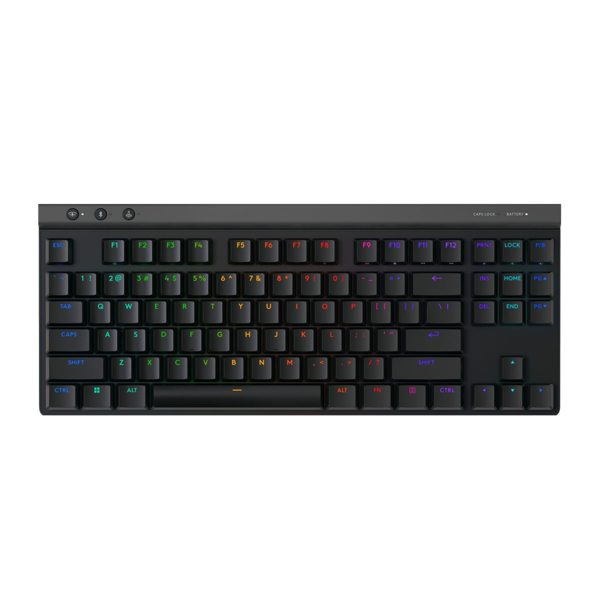 Teclado gamer inalámbrico Logitech G515 Lightspeed TKL, bluetooth, mecánico, RGB, tactile switch, negro