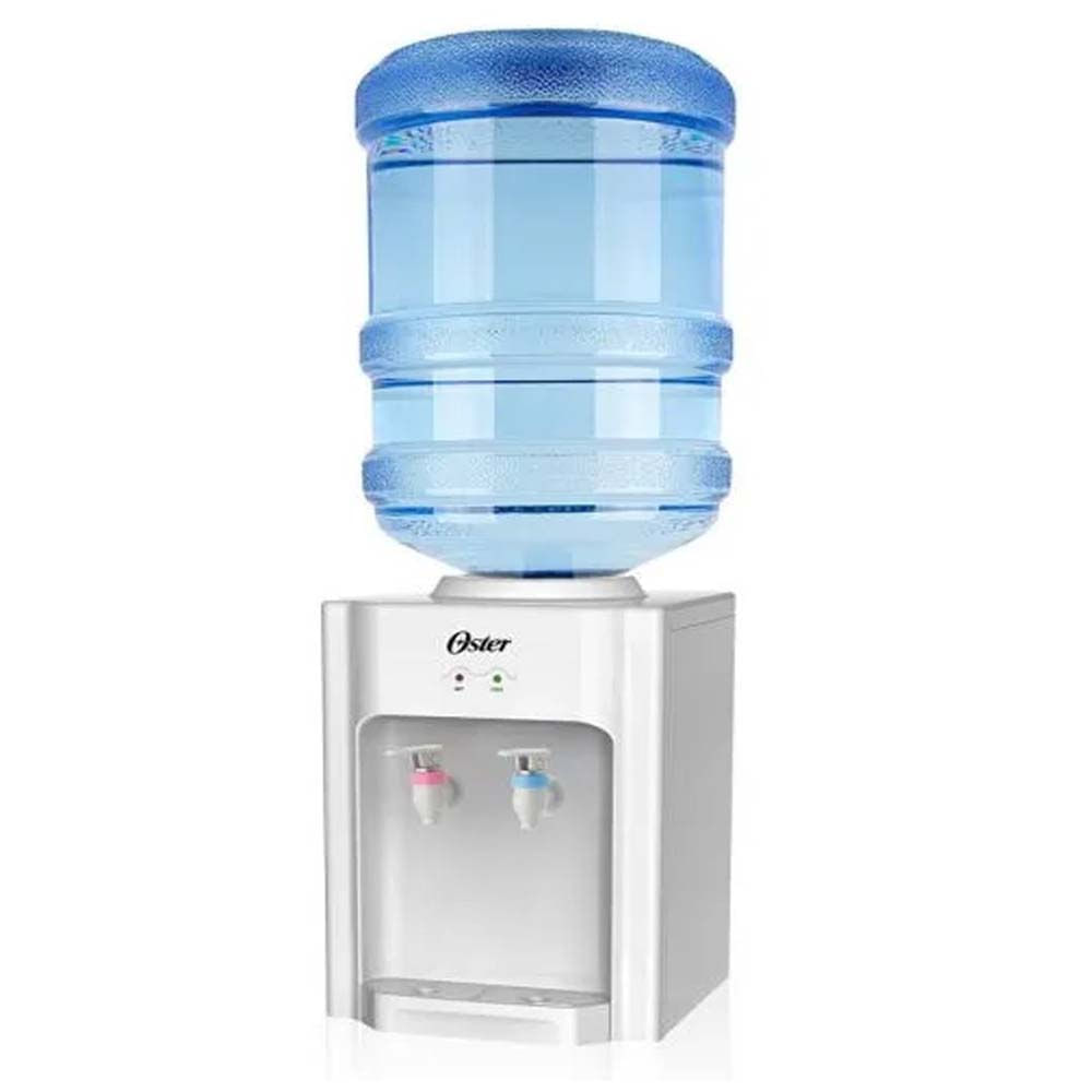 Dispensador de agua Oster OS-PWDA233W, 20 litros, agua fría/caliente, plástico ABS, compacto