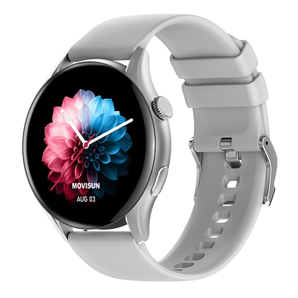 Smartwatch Movisun Watch One2 AMOLED 1.43", IP68, hasta 7 días,  llamadas, salud, entrenamientos, gris