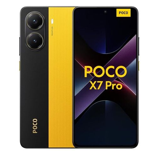 Celular Xiaomi POCO X7 Pro 5G 512GB, 12GB RAM, cámara principal 50MP+8MP, frontal 20MP, 6.67", amarillo
