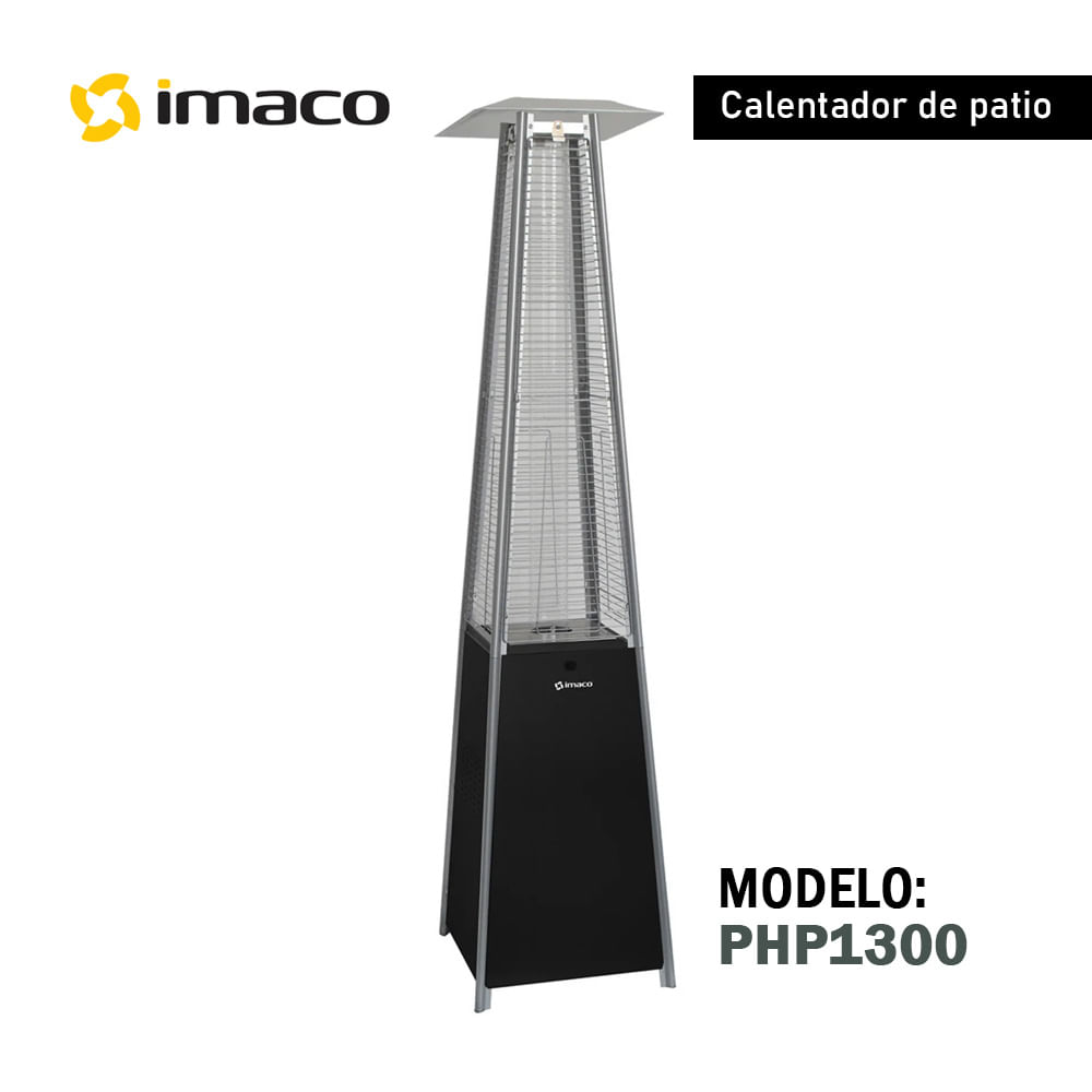 Imagen 2 del producto Calentador-estufa de patio piramidal Imaco, acero inoxidable - Php1300